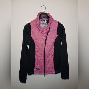 Harley-Davidson Womens Sz Medium  Pink Puffer Jacket Vest Removable Arms